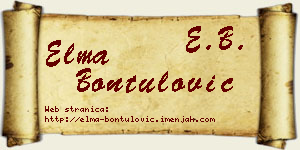 Elma Bontulović vizit kartica